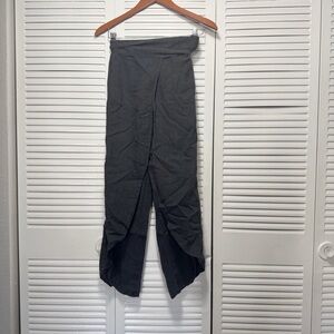 Patagonia Womens Hemp Blend Charcoal Gray Garden Island Wrap Around Pants Size M